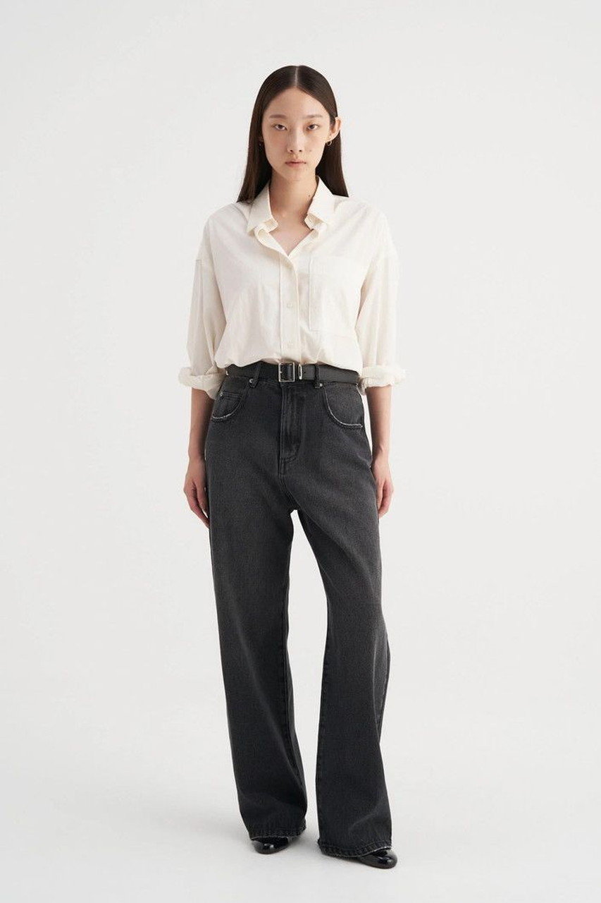 Venica(ヴェニカ)｜stripe big silhouette shirt/WHT の通販｜ELLESHOP
