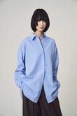 stripe big silhouette shirt