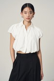 puff sleeve gather blouse