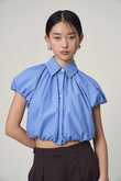 puff sleeve gather blouse