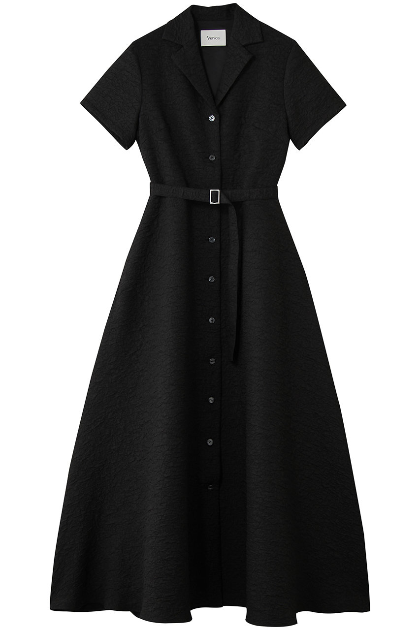 ヴェニカ/Venicaのfloating jacquard flare dress(BLK/VE-26S39)