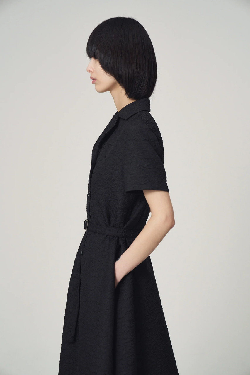 Venica(ヴェニカ)｜floating jacquard flare dress/BLK の通販