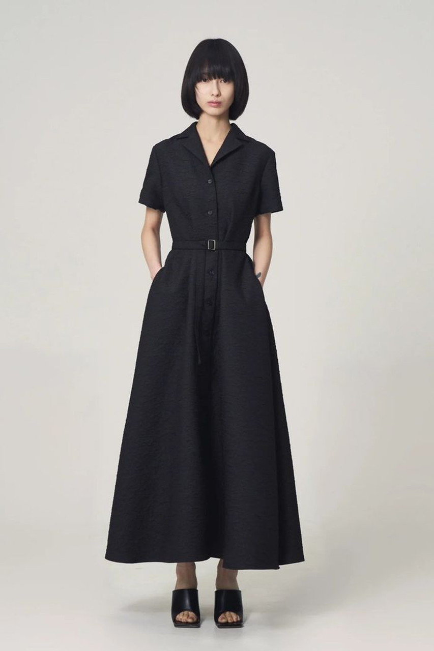 ワンピース Venica Floating jacquard flare dress Venica(ヴェニカ)｜floating jacquard flare dress/BLK の通販