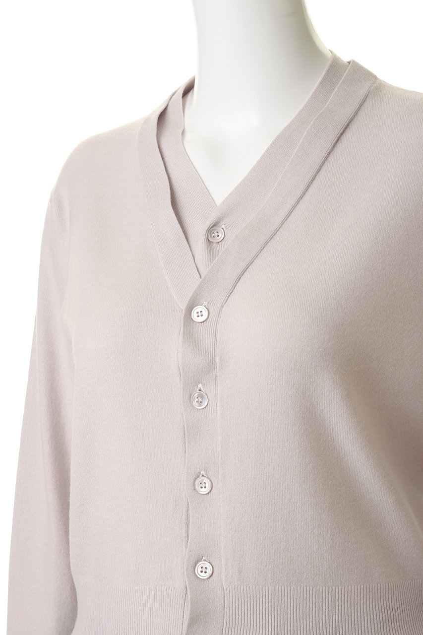 Venica(ヴェニカ)｜Double collar knit cardigan/GRY の通販｜ELLESHOP