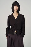 Venica(ヴェニカ)｜Double collar knit cardigan/GRY の通販｜ELLESHOP