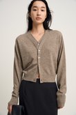 Double collar knit cardigan