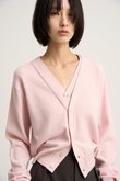 Double collar knit cardigan