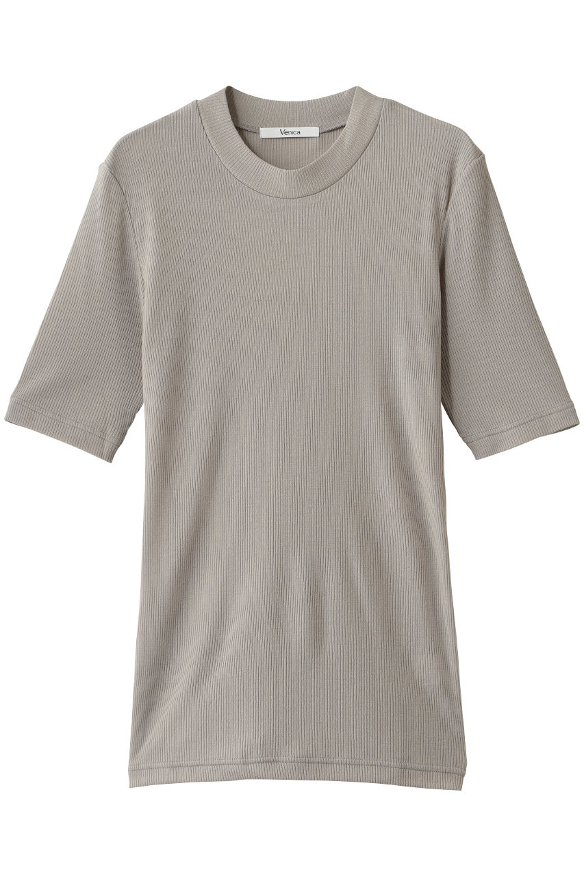 Venica Wool rib tee (graige, F) ヴェニカ ELLE SHOP
