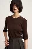 Wool rib tee