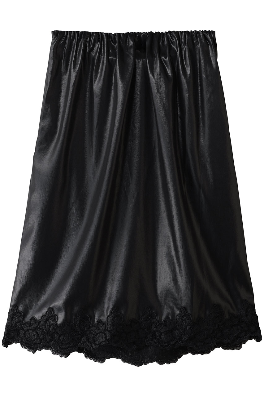 Venica Gloss satin race skirt (black, F) ヴェニカ ELLE SHOP