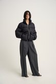 Chambray double tuck coccon pants