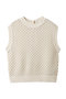 mesh knit vest ベスト ミディウミ/MidiUmi ivory