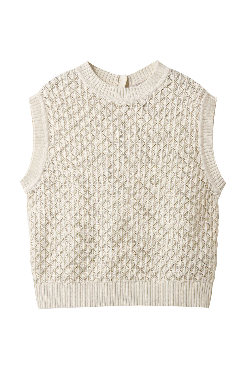 ミディウミ/MidiUmiのmesh knit vest ベスト(ivory/1-729797)
