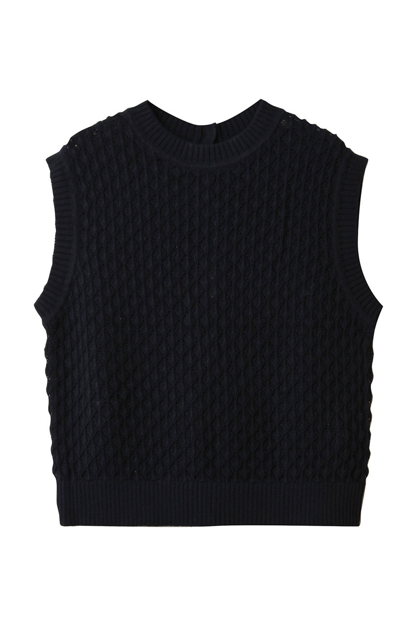 ミディウミ/MidiUmiのmesh knit vest ベスト(navy/1-729797)