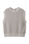 mesh knit vest ベスト ミディウミ/MidiUmi l.gray