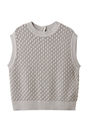 ミディウミ/MidiUmiのmesh knit vest ベスト(110300/110301)