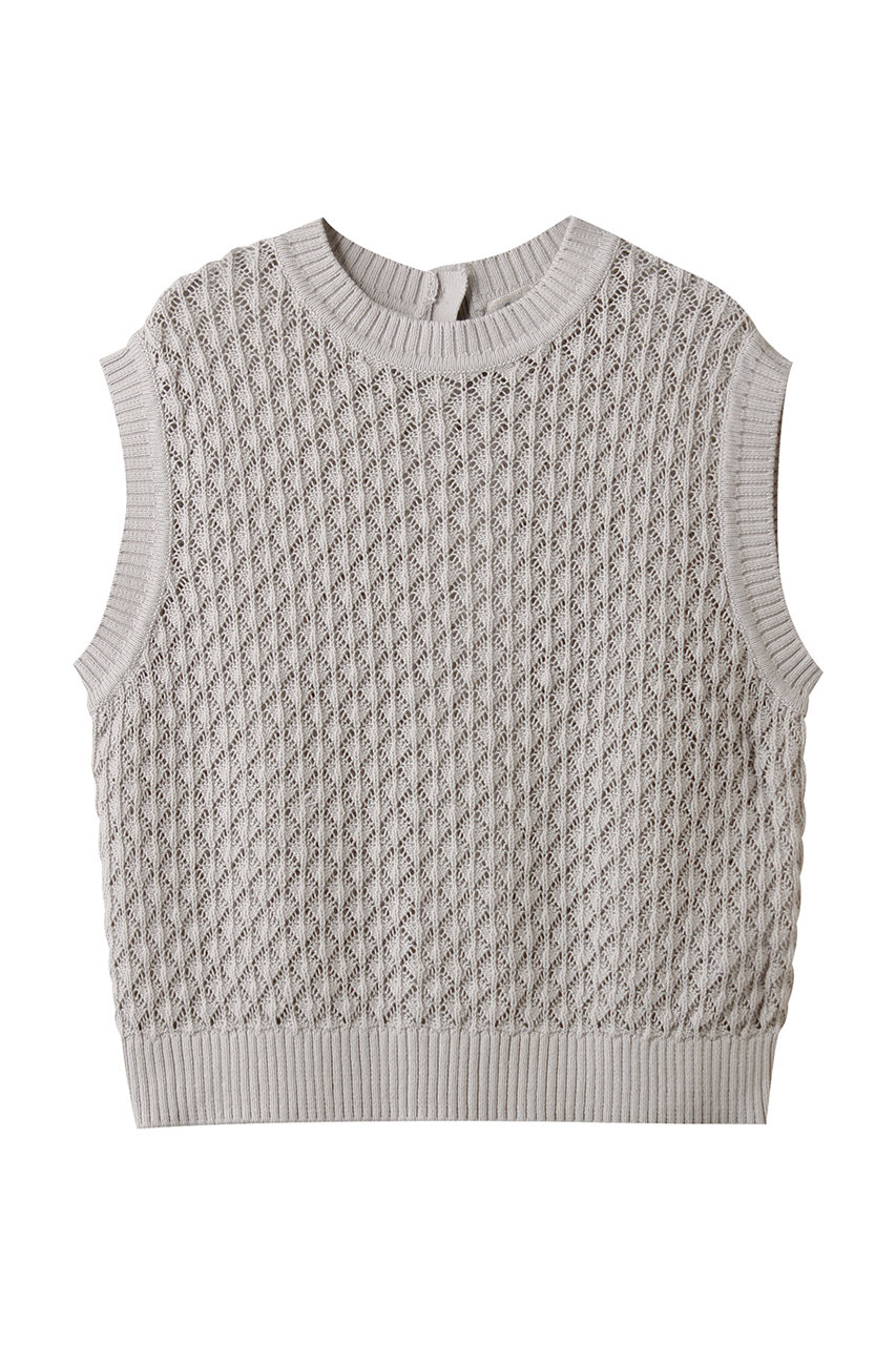MidiUmi mesh knit vest ベスト (l.gray, F) ミディウミ ELLE SHOP MidiUmi mesh knit vest ベスト (l.gray, F) ミディウミ ELLE SHOP