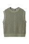 mesh knit vest ベスト ミディウミ/MidiUmi green