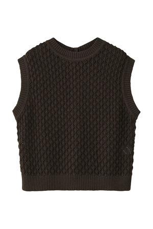 ミディウミ/MidiUmiのmesh knit vest ベスト(110300/110301)
