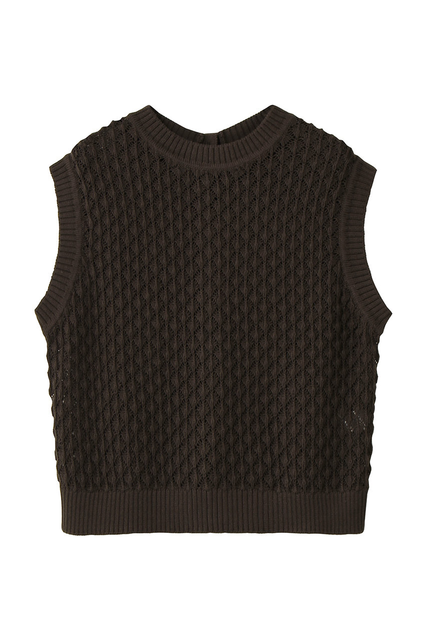 ミディウミ/MidiUmiのmesh knit vest ベスト(brown/1-729797)