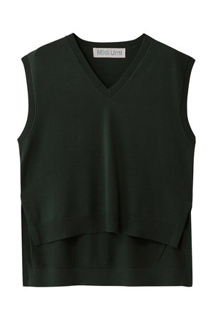 ミディウミ/MidiUmiのhigh-low V neck vest ベスト(110300/110301)