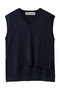 high-low V neck vest ベスト ミディウミ/MidiUmi navy