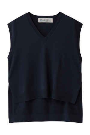 ミディウミ/MidiUmiのhigh-low V neck vest ベスト(110300/110301)