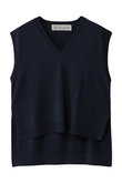 high-low V neck vest ベスト