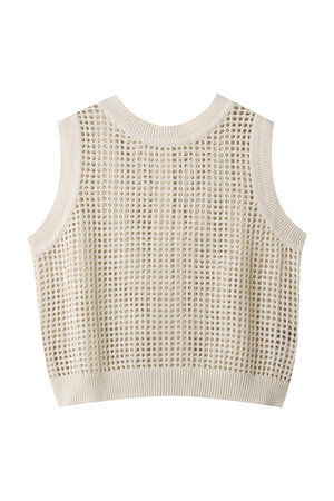 ミディウミ/MidiUmiのmesh knit 2way vest ベスト(110300/110301)