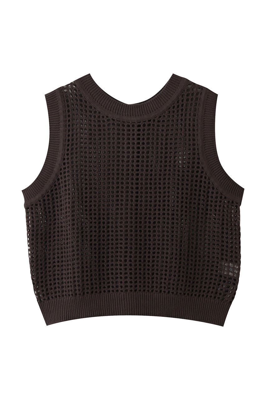 ミディウミ/MidiUmiのmesh knit 2way vest ベスト(brown/3-729931)