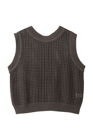 ミディウミ/MidiUmiのmesh knit 2way vest ベスト(110300/110301)