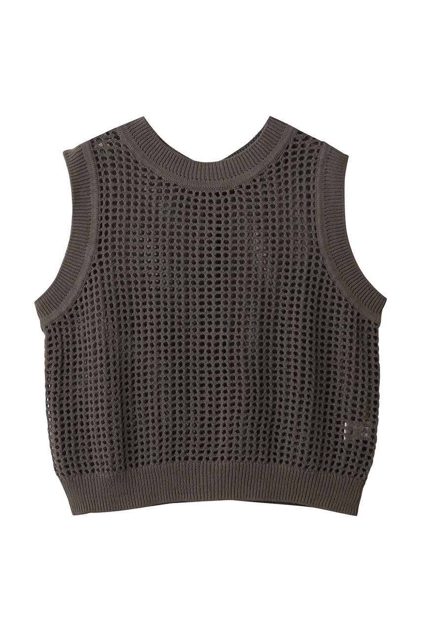 ミディウミ/MidiUmiのmesh knit 2way vest ベスト(c.gray/3-729931)