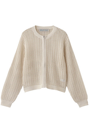 ミディウミ/MidiUmiのmesh knit zip CD カーディガン(110300/110303)