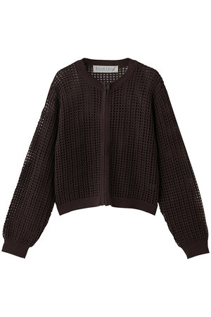 ミディウミ/MidiUmiのmesh knit zip CD カーディガン(110300/110303)