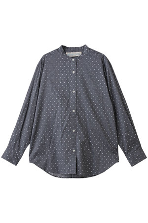 ミディウミ/MidiUmiのdots band collar shirt シャツ(110400/110403)