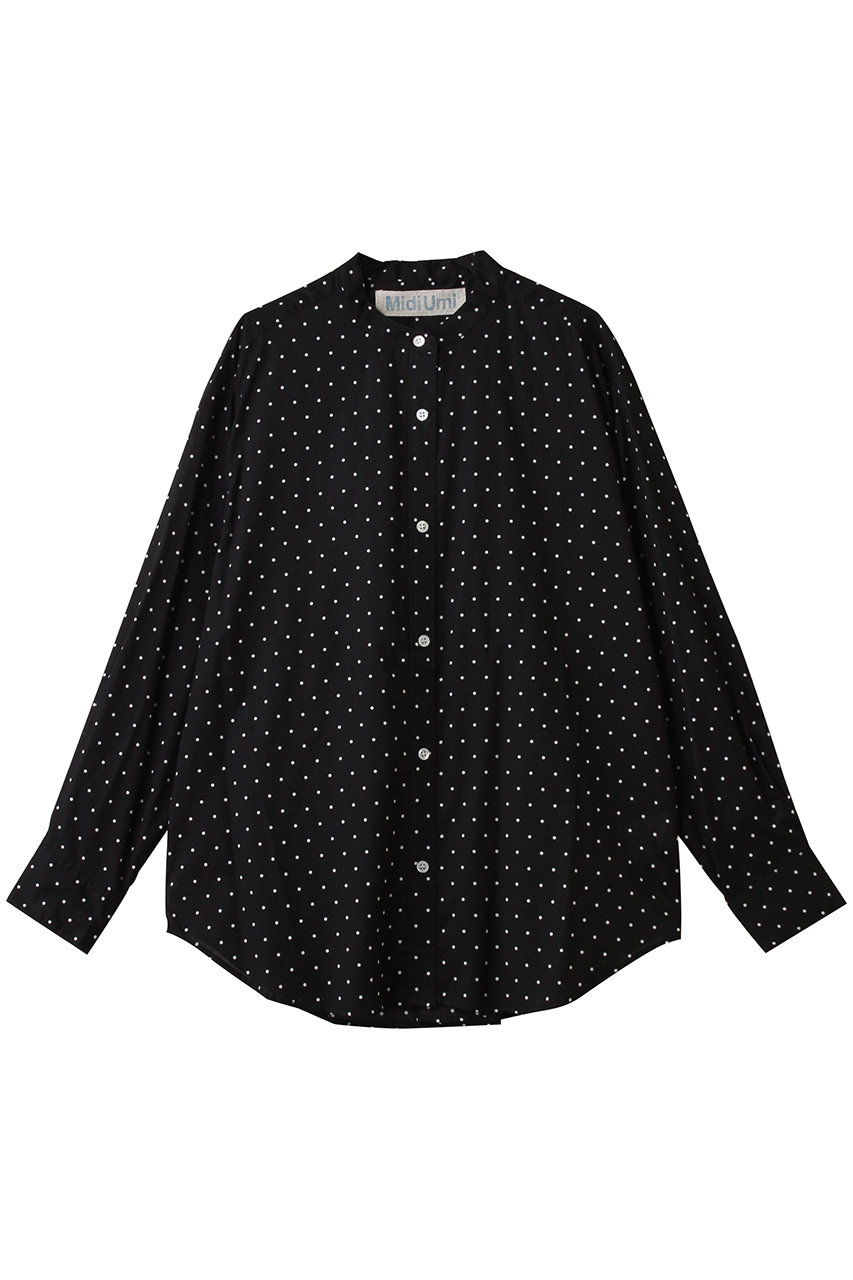 MidiUmi dots band collar shirt シャツ (black, F) ミディウミ ELLE SHOP MidiUmi dots band collar shirt シャツ (black, F) ミディウミ ELLE SHOP