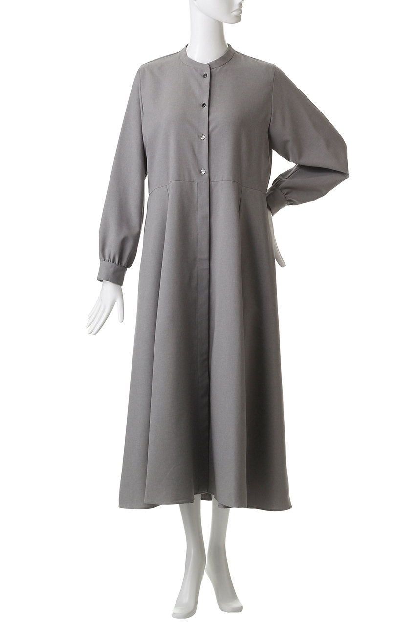 MidiUmi(ミディウミ)｜waist switching long OP ワンピース/gray