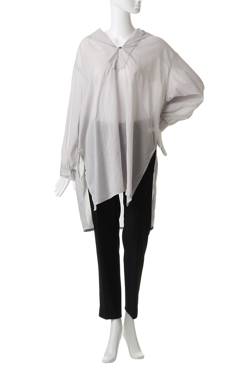 MidiUmi(ミディウミ)｜sheer sailor collar tunic チュニック/l.gray 