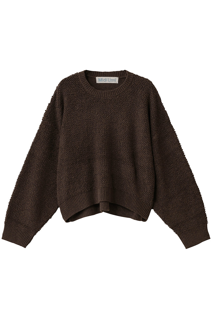 MidiUmi pile boa knit PO プルオーバー (brown, F) ミディウミ ELLE SHOP MidiUmi pile boa knit PO プルオーバー (brown, F) ミディウミ ELLE SHOP