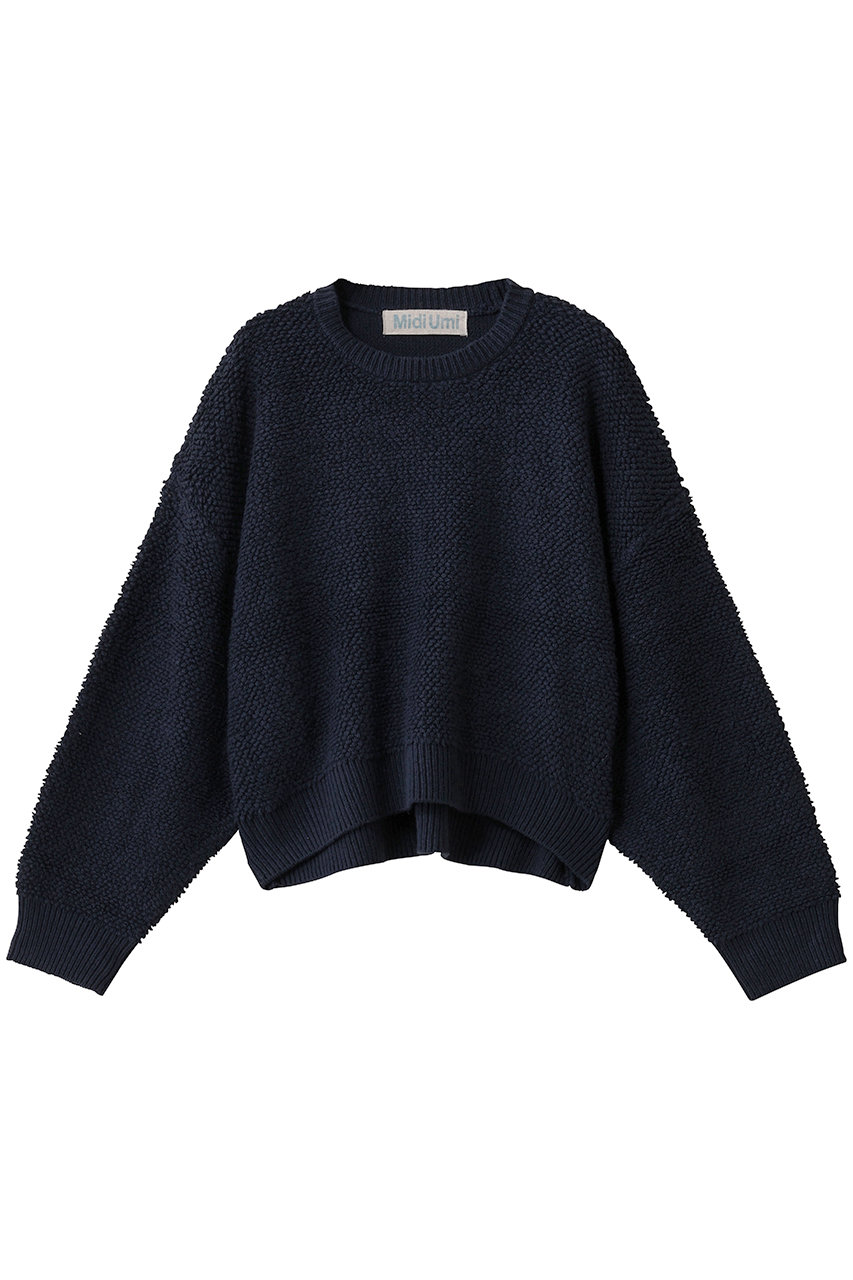 MidiUmi pile boa knit PO プルオーバー (navy, F) ミディウミ ELLE SHOP MidiUmi pile boa knit PO プルオーバー (navy, F) ミディウミ ELLE SHOP