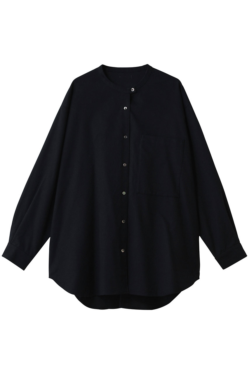 MidiUmi HOME band collar shirt シャツ (navy, F) ミディウミ ELLE SHOP MidiUmi HOME band collar shirt シャツ (navy, F) ミディウミ ELLE SHOP