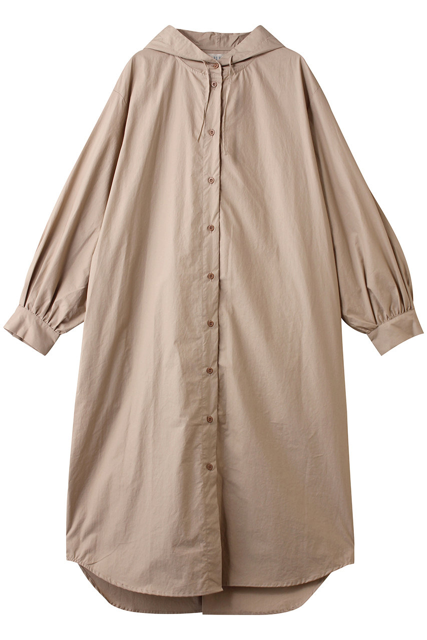 MidiUmi hooded shirt OP ワンピース (beige, F) ミディウミ ELLE SHOP MidiUmi hooded shirt OP ワンピース (beige, F) ミディウミ ELLE SHOP