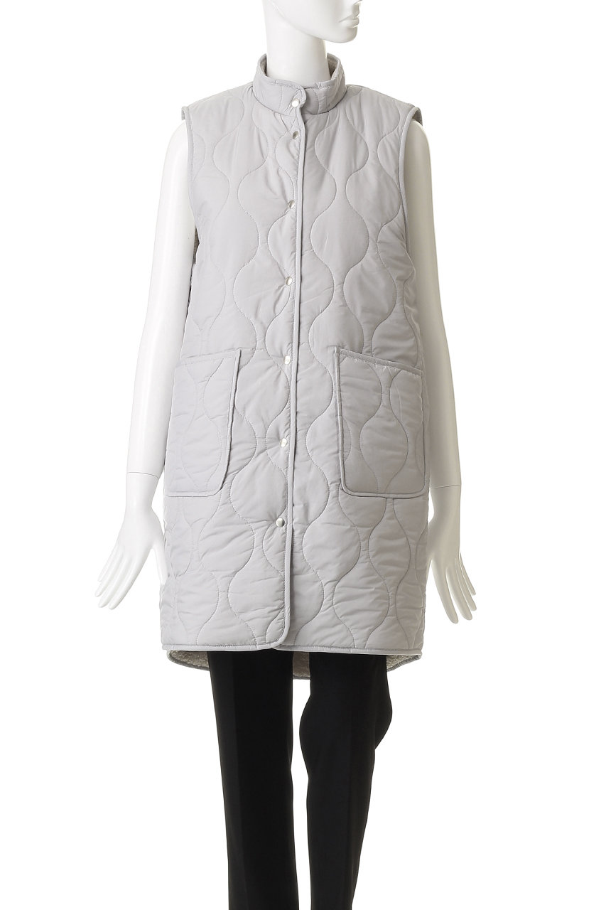 MidiUmi(ミディウミ)｜quilting reversible vest ベスト/l.gray