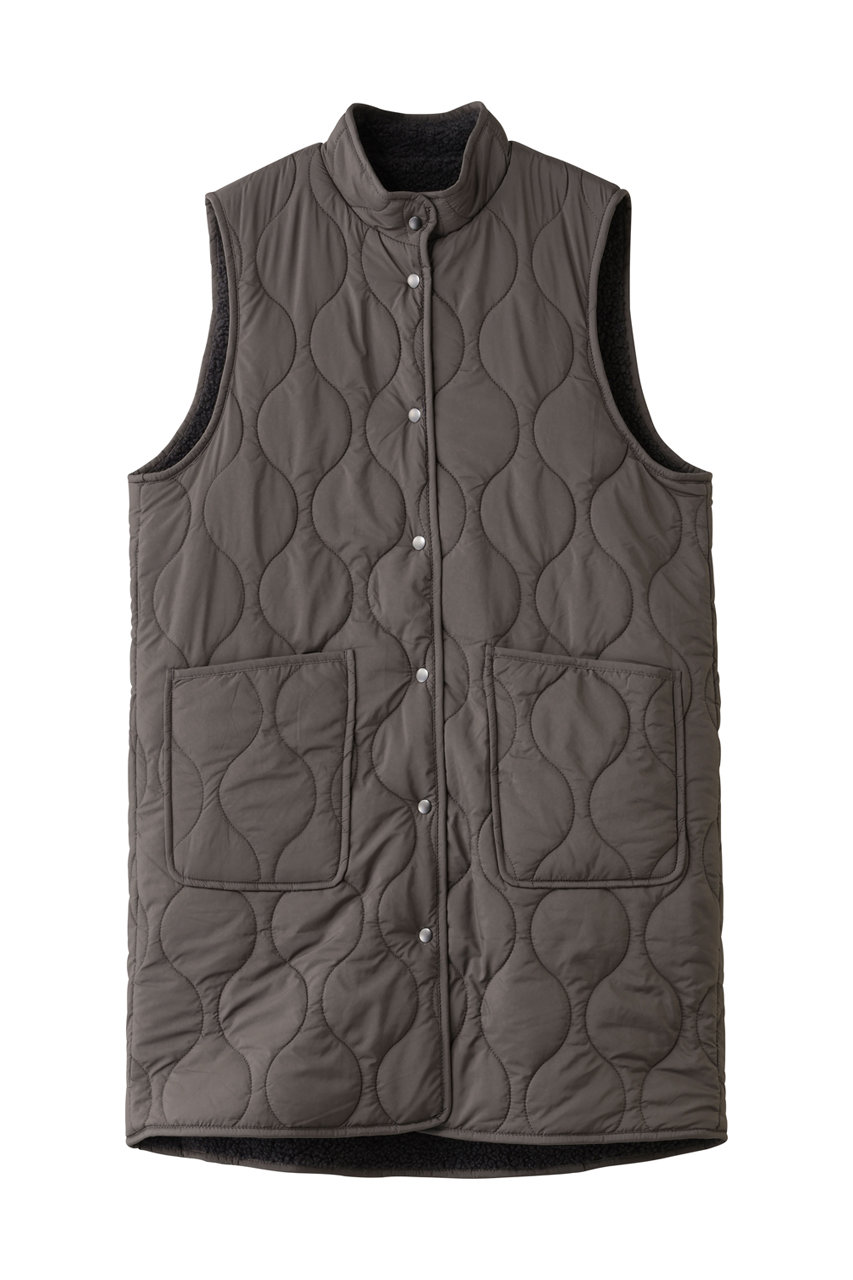 MidiUmi quilting reversible vest ベスト (c.gray, F) ミディウミ ELLE SHOP MidiUmi quilting reversible vest ベスト (c.gray, F) ミディウミ ELLE SHOP