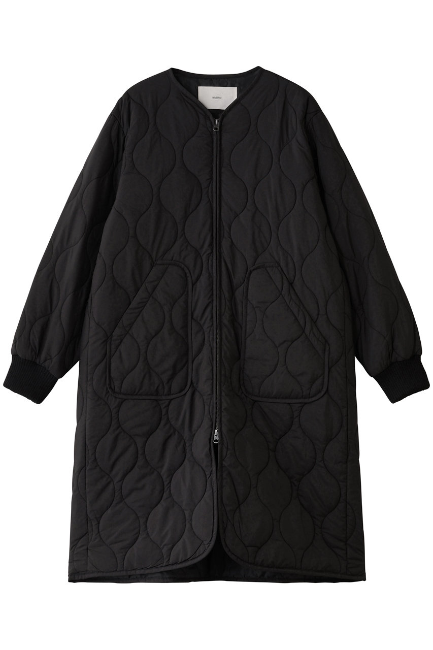 MidiUmi quilting long CT コート (black, F) ミディウミ ELLE SHOP MidiUmi quilting long CT コート (black, F) ミディウミ ELLE SHOP