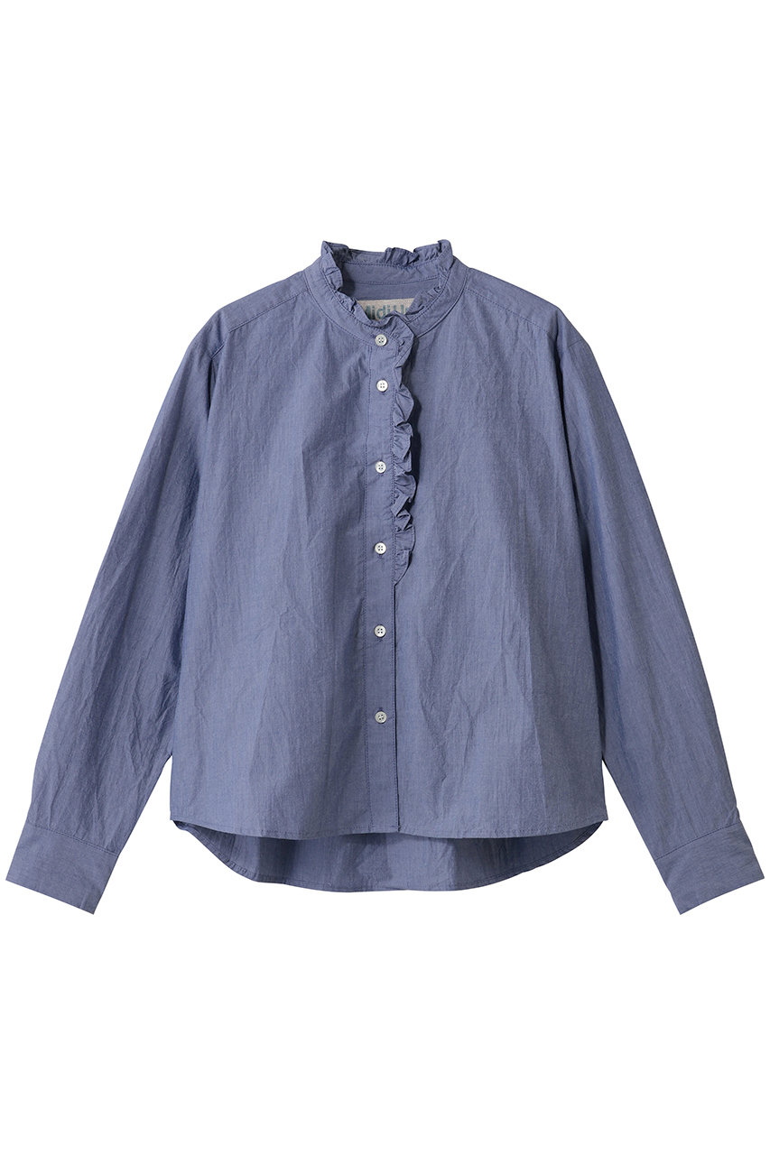 ミディウミ/MidiUmiのfront half frill shirt シャツ(navy/3-739968)