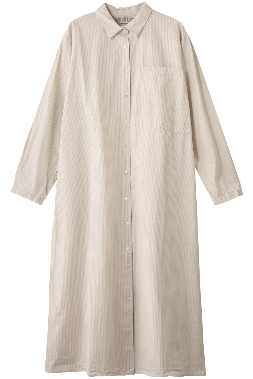ミディウミ/MidiUmiのbig pocket shirt OP ワンピース(ivory/4-750033)