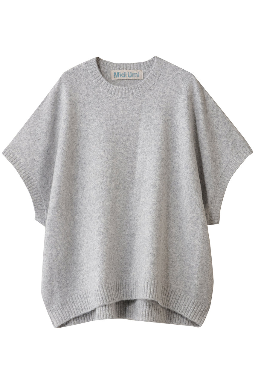 MidiUmi crew neck cocoon vest ベスト (l.gray, F) ミディウミ ELLE SHOP