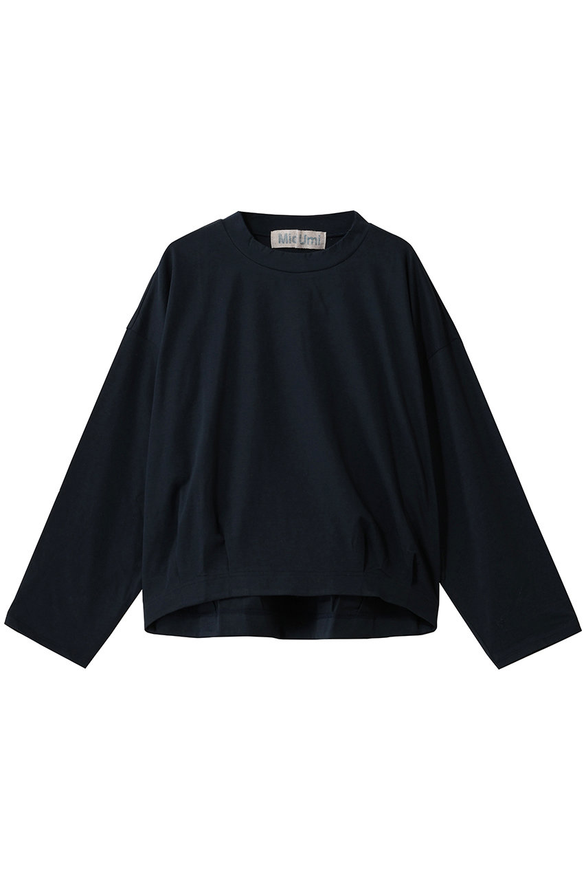 ミディウミ/MidiUmiのwide bottle neck P/O プルオーバー(navy/4-719754)
