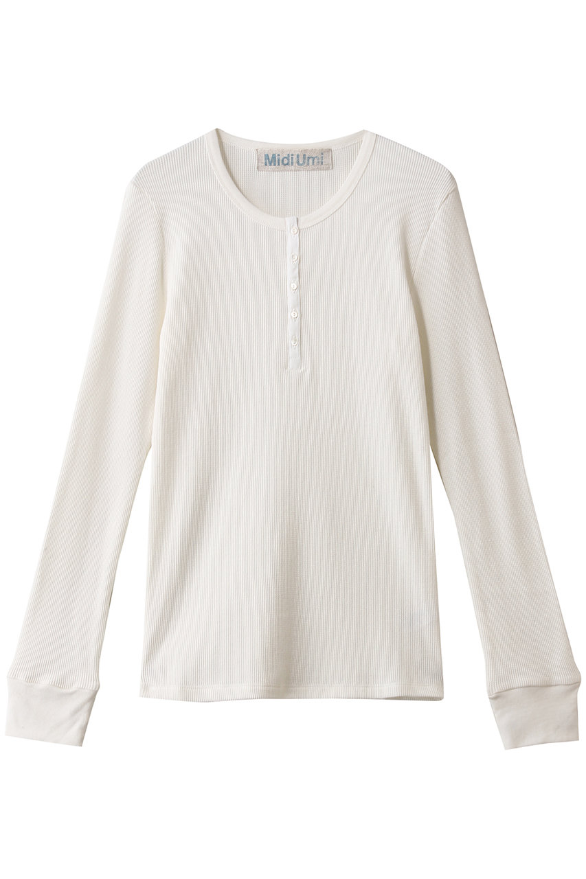ミディウミ/MidiUmiのwaffle henry neck PO プルオーバー(off white/4-710011)